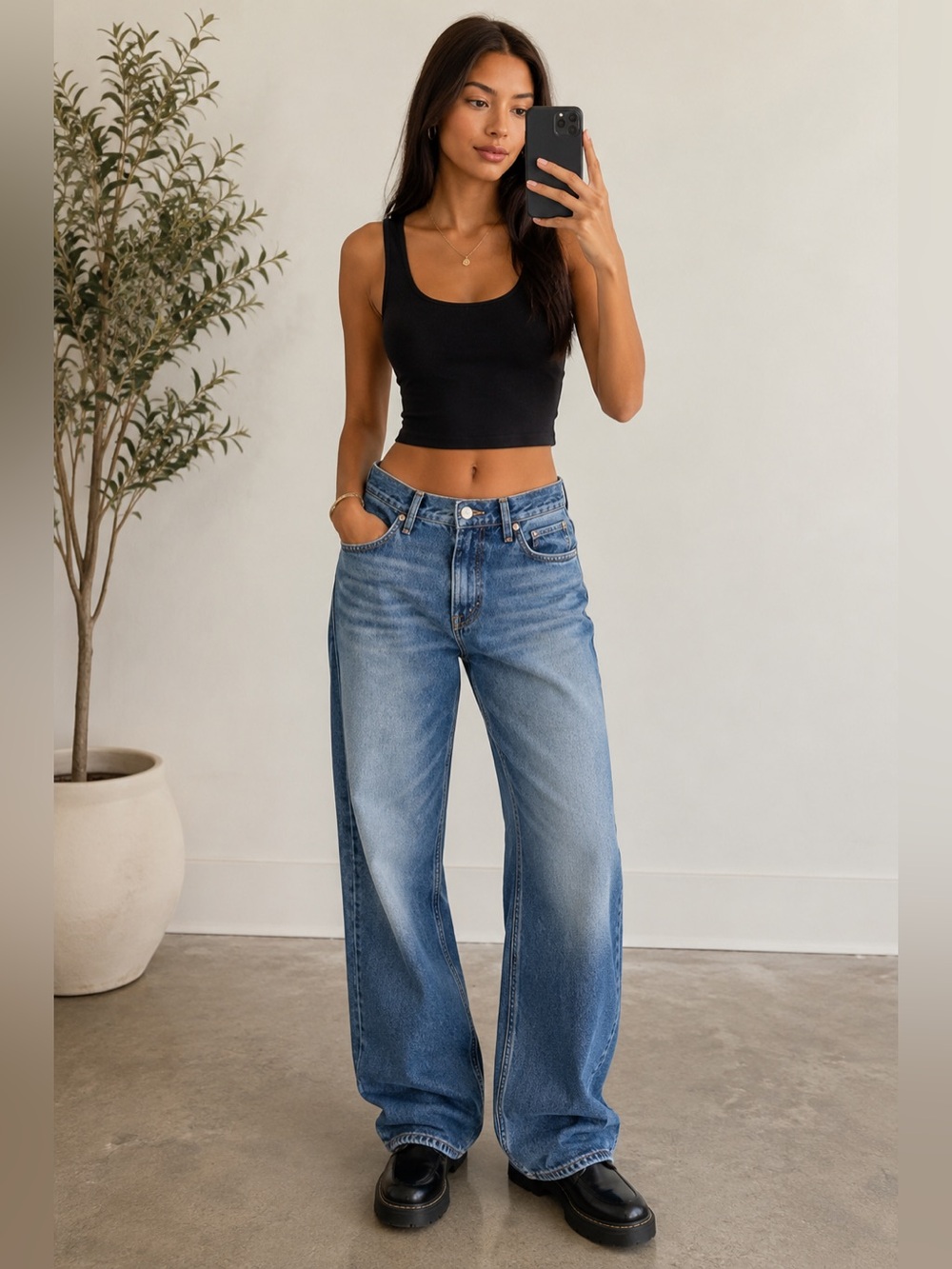 Good American| ‘Good Barrel’ Relaxed Wide Leg Jeans